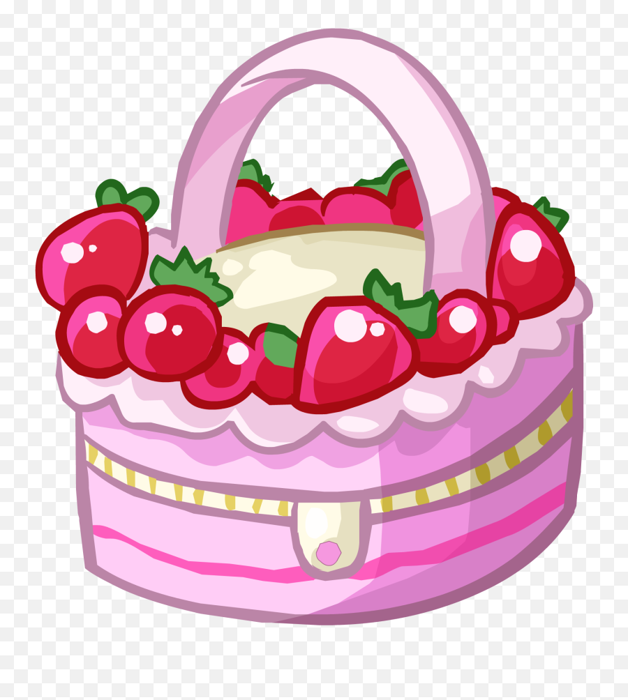 Download Strawberry Cake Purse Icon - Strawberry Cake Png,Purse Icon