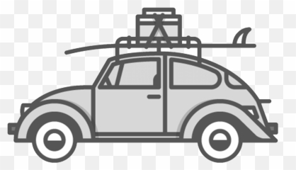 Beach Vintage Car - transparent background Search Png Simple Vw Bus Drawing