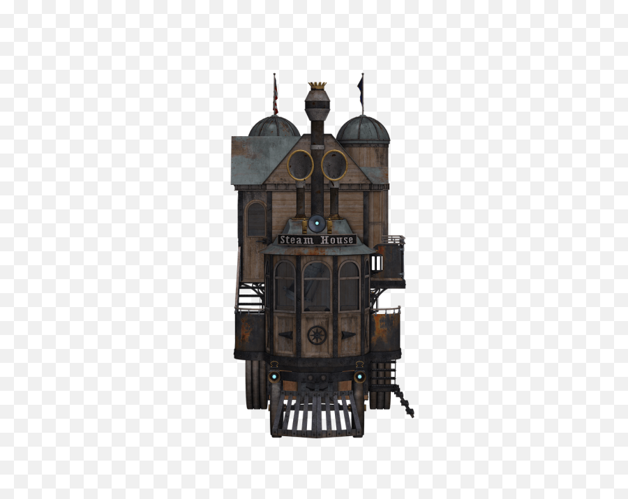 Download - Steampunk Building Png Full Size Png House Steampunk Png,Building Png