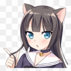 Cat Girl Face Transparent Png - Stickpng Anime Girl Face Cat,Anime Cat Png