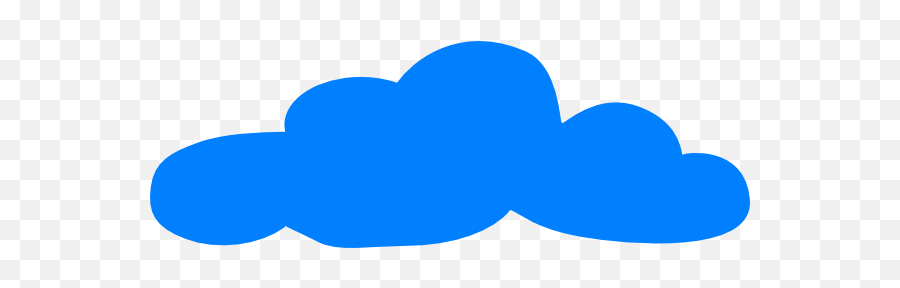Solid Blue Cloud Clip Art - Vector Clip Art Heart Png,Blue Clouds Png