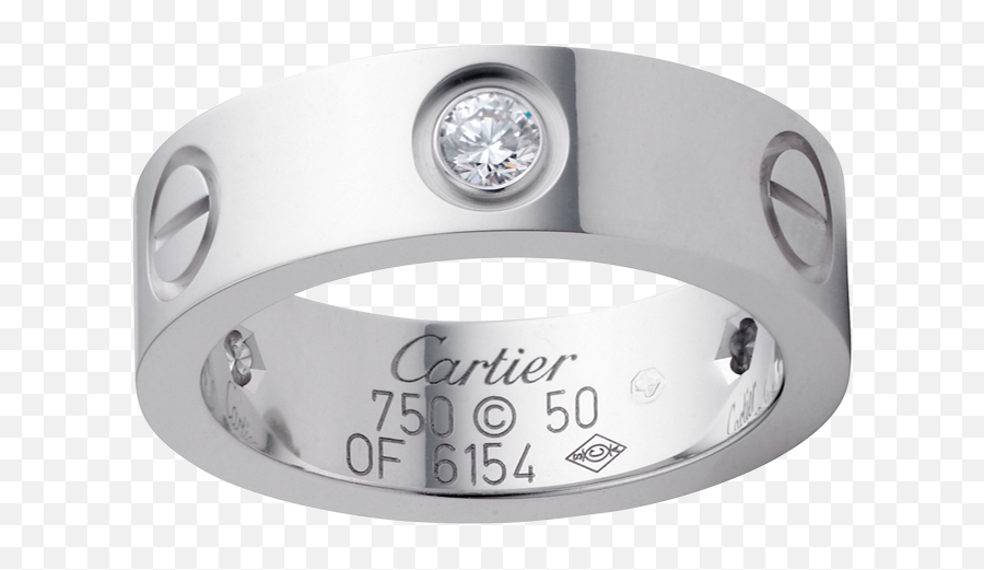 Cartier Love Ring In White Gold - Prices White Gold Cartier Png,Gucci Icon Ring With Diamonds