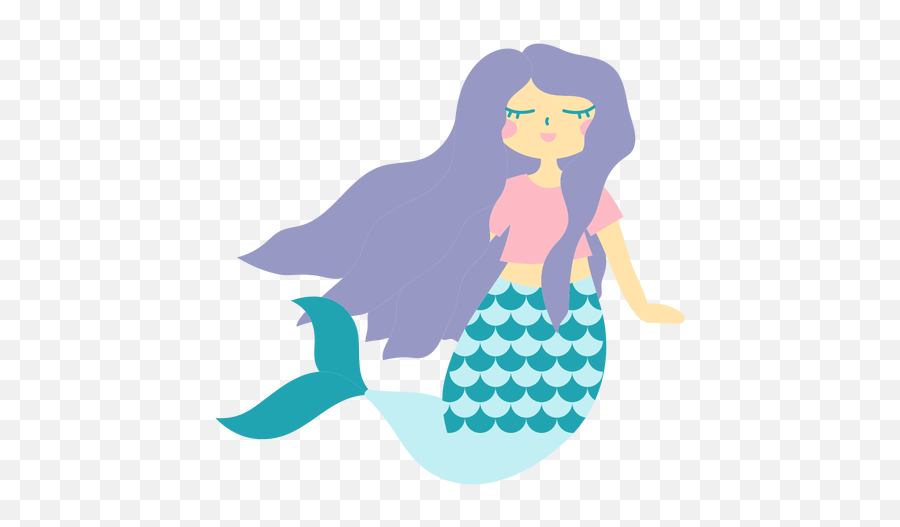 Mermaid Character Flat Transparent Png U0026 Svg Vector Tumblr Cartoon Icon Template
