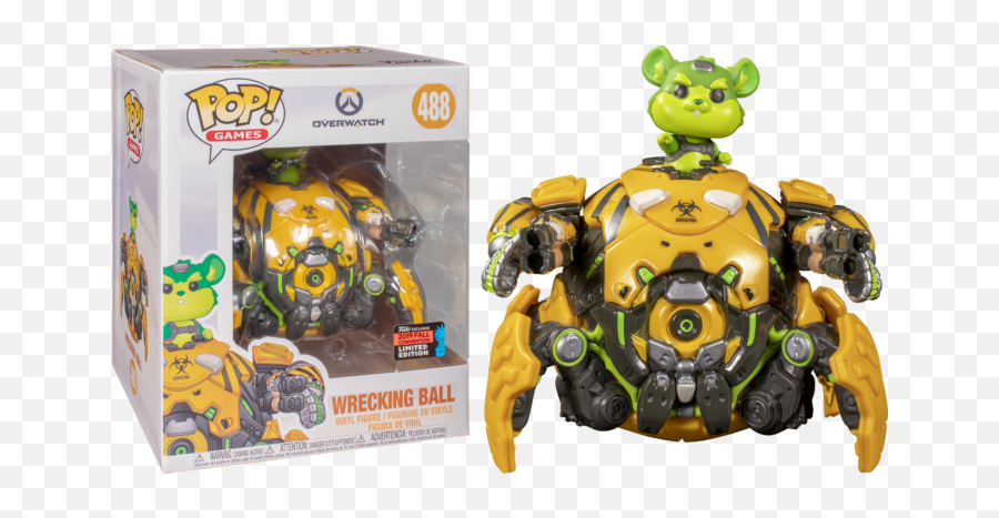 Overwatch - Toxic Wrecking Ball 6 Super Sized 488 Pop Vinyl 2019 Fall Convention Exclusive Png,Overwatch Scooter Icon