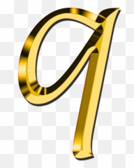 Small Letter Q Transparent Png - Golden A