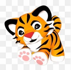 Cute Animal Tiger Png - Cute Tiger Clipart Png,Tiger Png