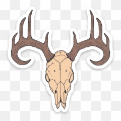 Download Deer Skull Sticker Png Image - Elk