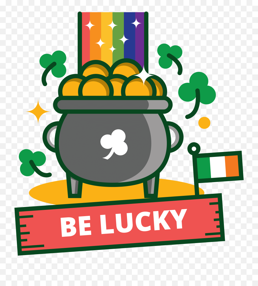 St Patricku0027s Day Lucky Pot Sticker - Download Free Vectors Saint Day Lucky Png,St Patrick's Day Png