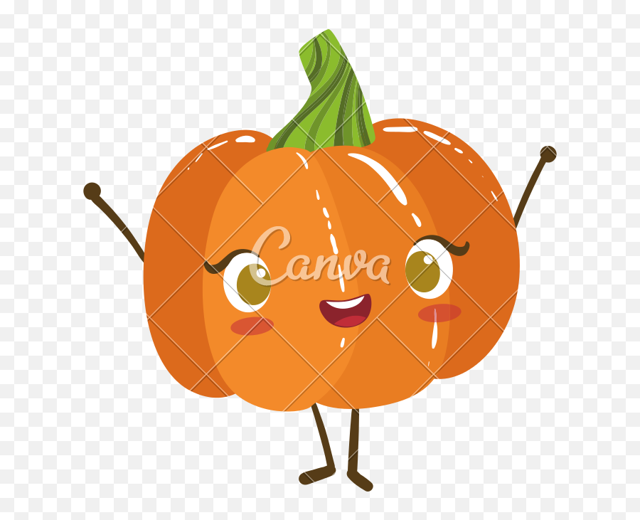 Kawaii Pumpkin Cartoon - Canva Png,Cartoon Pumpkin Png