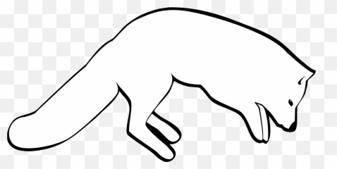 Fox Black And White Arctic Clipart 3 - Wikiclipart Arctic Fox Line Drawing Png,Fox Clipart Png
