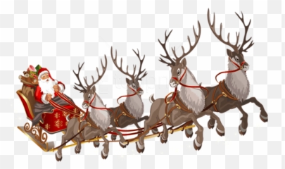 Download Free Png Santa Claus With Sleigh - In