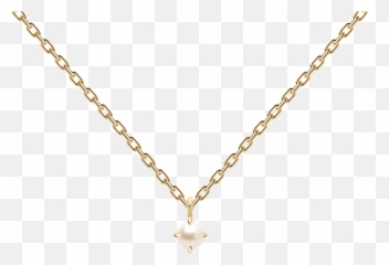 Solitary Pearl Necklace - Pd Paola Letter png