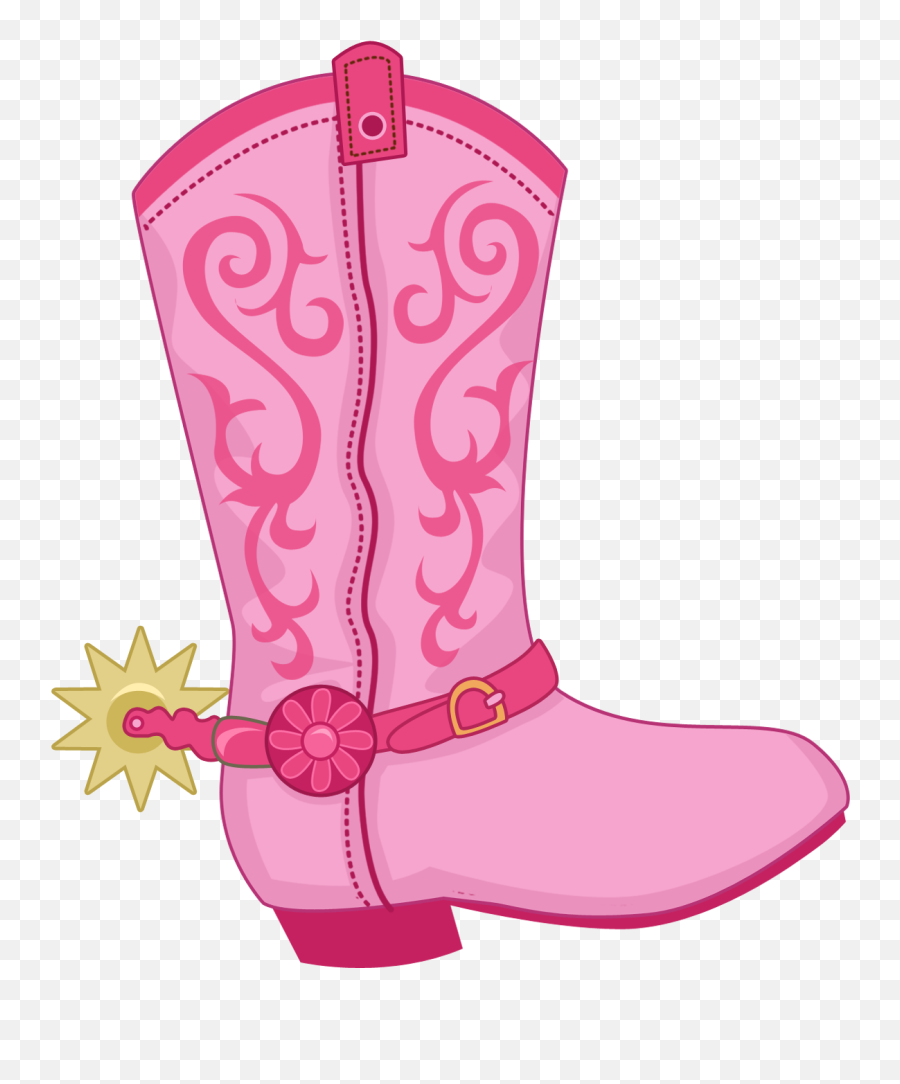 Cowgirl Clipart Brown Cowboy Boot - Pink Cowgirl Boots Clipart Png,Cowboy Boot Png