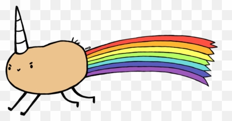 Potato Unicorn By Shielita - Nyan Cat 900x515 Png Potato With A Horn,Nyan Cat Png