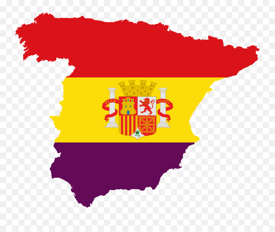 Flag Map Of The Spanish Republic - Second Spanish Republic Emblem Png,Spanish Flag Png