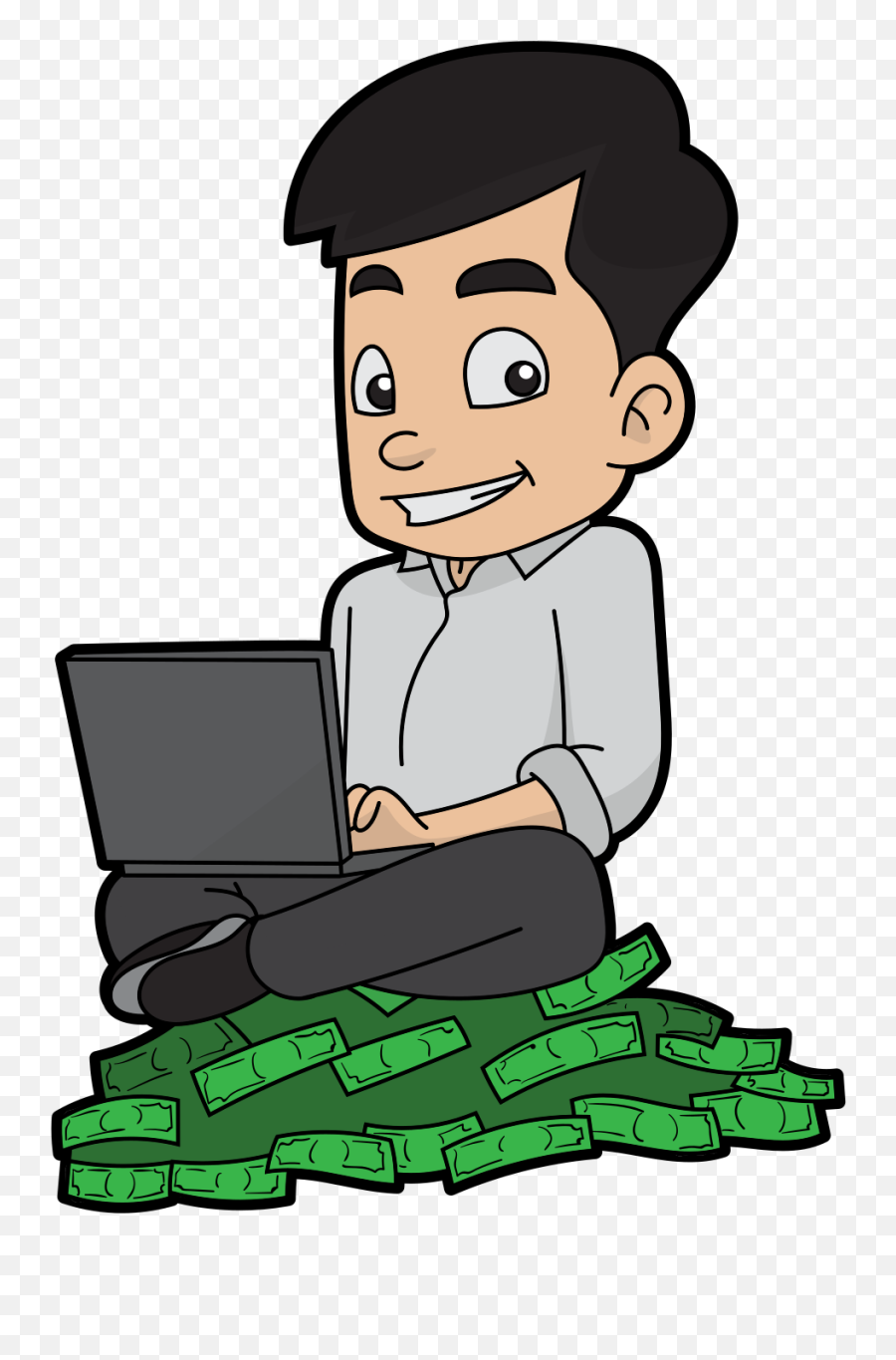 Making Money Online - Make Money Online Cartoon Png,Cartoon Money Png