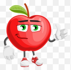 Apple Fruit Cartoon - Obst Cartoon Png,Cartoon Apple Png