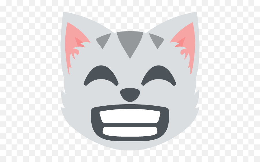 Grinning Cat Face With Smiling Eyes - Cat Smiling Emoji Png,Cat Emoji Png