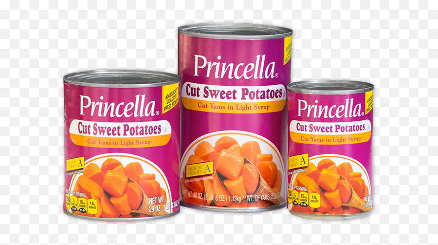 Princella Cut Sweet Potatoes - Canned Sweet Potato Png,Yam Png
