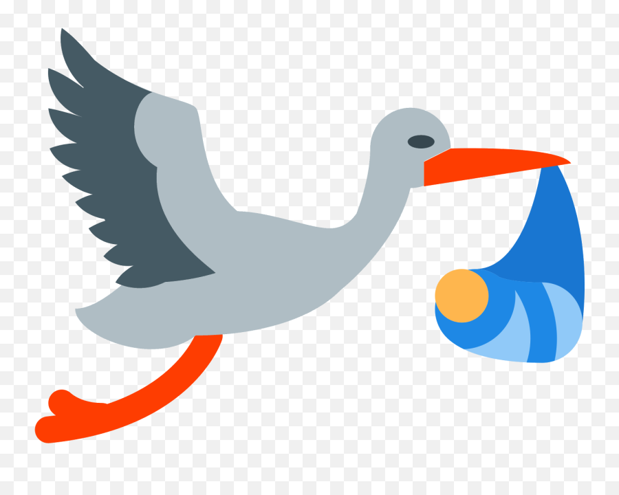 Flying With Bundle Icon - Transparent Stork Emoji Png,Bundle Icon