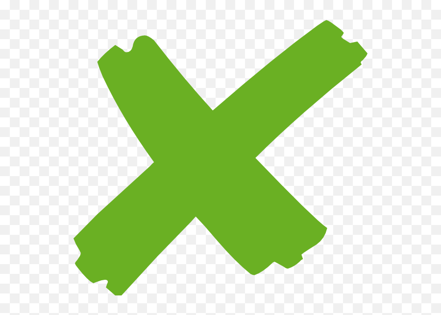 X Mark Png Image - Green X Marks The Spot,X Mark Png