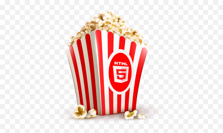 Html5 Video Stack For Rapidweaver - Free Clipart Movie Popcorn Png,Html5 Icon Png