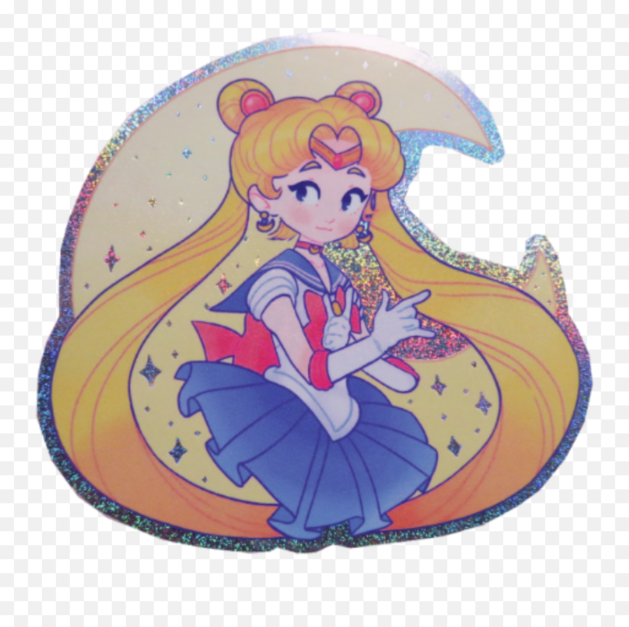Sailor Moon Holographic Sticker - Mythical Creature Png,Sailor Moon Icon Pretty