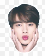 Jin Head Sticker Png - Bts Jin Face Png,Jin Png