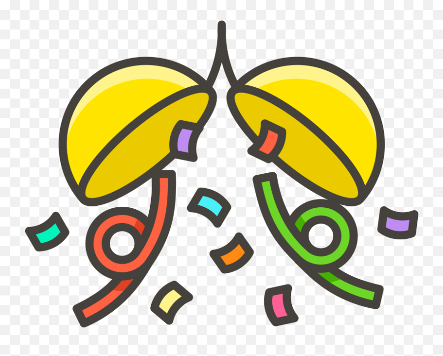 Confetti Ball Emoji Icon Png Transparent Design - Vector Party Popper Emoji,Xing Icon Eps