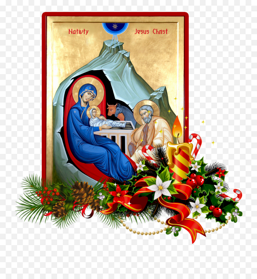 Nativity Epistle Of The Permanent Conference Ukrainian - Clip Art Christmas Candles Png,Icon Of Nativity