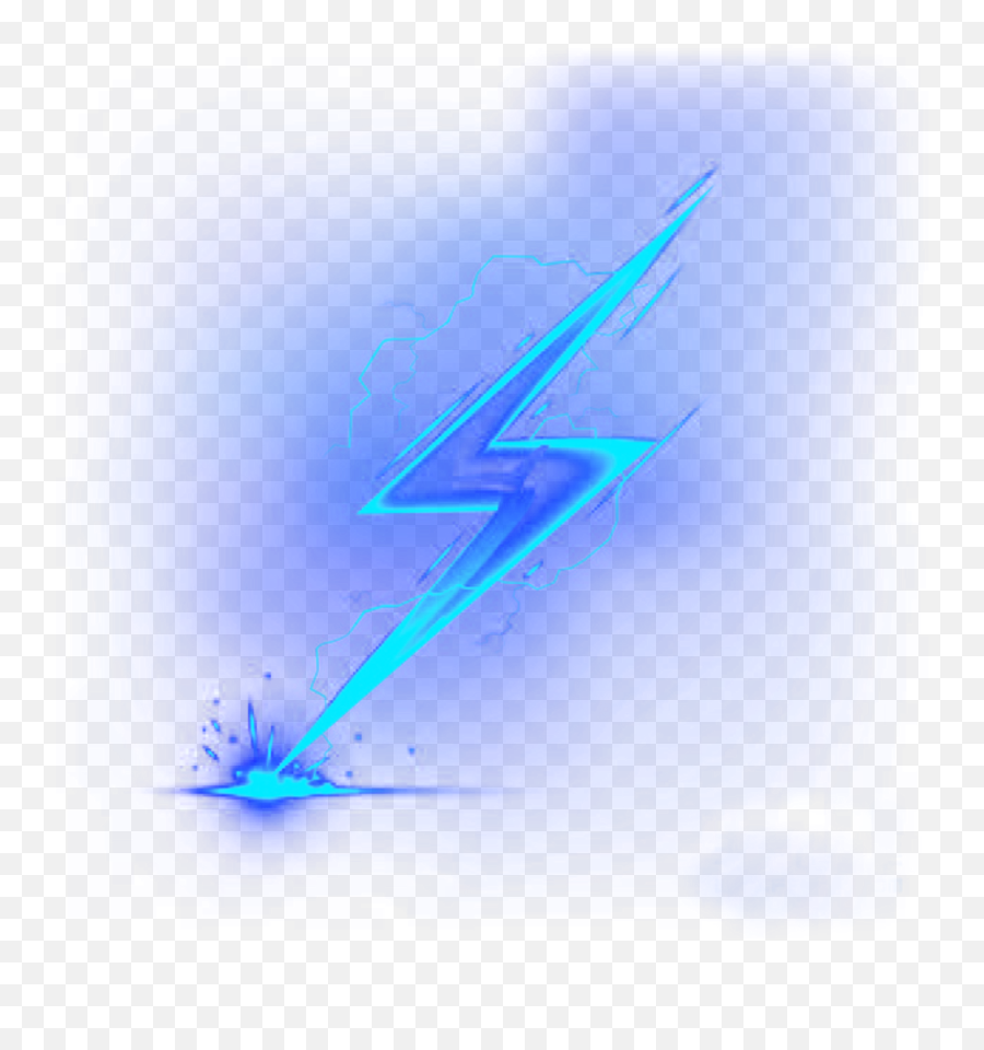 Ftestickers Clipart Lightningbolt Blue - Blue Lightning Bolt Png,Blue Lightning Png