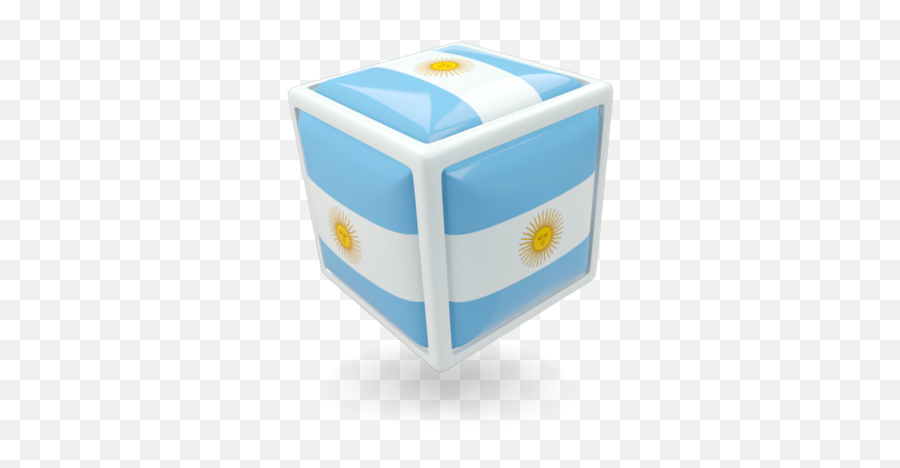 Cube Icon Illustration Of Flag Argentina - Cardboard Packaging Png,Cubic Icon