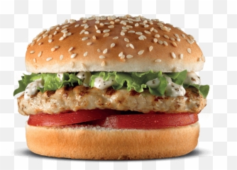 Chicken Burger Png 2 Image - Sesame Seed Bun Hamburger,Burger Png