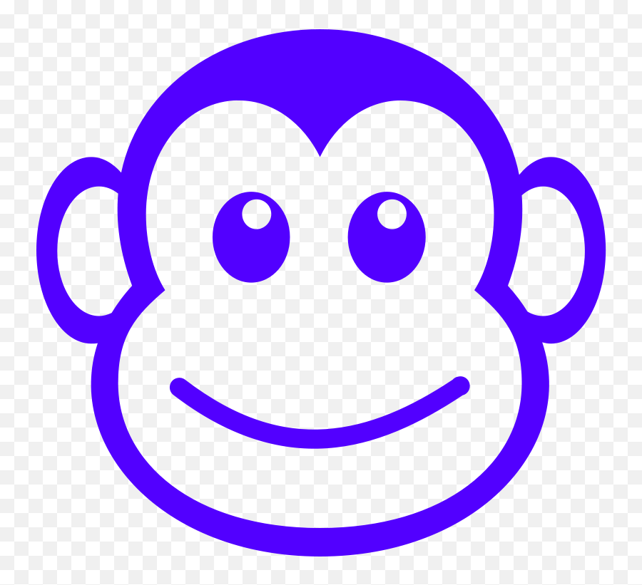 Monkey Face Clipart Black And White - Clip Art Library Monkey Face Clipart Black And White Png,Icon Monkey Smile