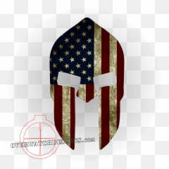 American Flag Spartan Helmet - With png