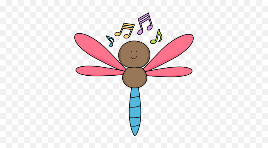 Unforgettable Cliparts Pretty Dragonfly Clipart Png 45 - Cute Musical Notes Clipart,Dragonfly Png