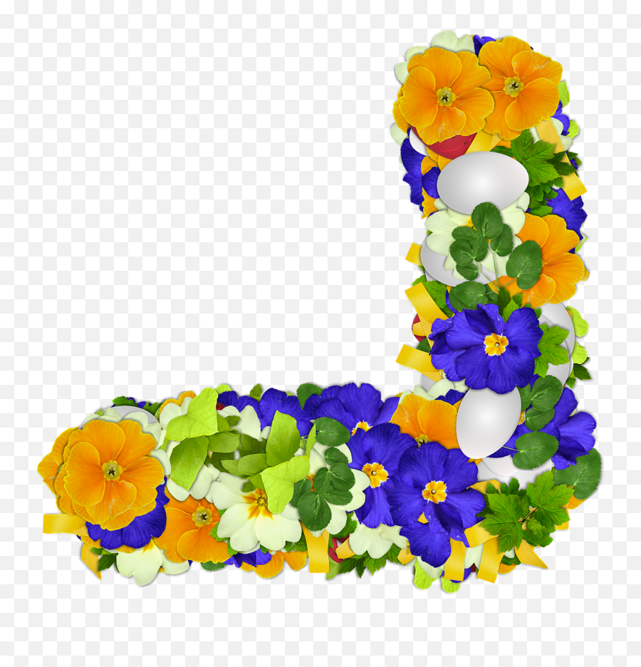 Flowersprimrosespngcorneregg - Free Image From Needpixcom Portable Network Graphics Png,Corner Flowers Png