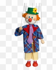Marionette Clown - String Clown Puppet Png,Clown Nose Png