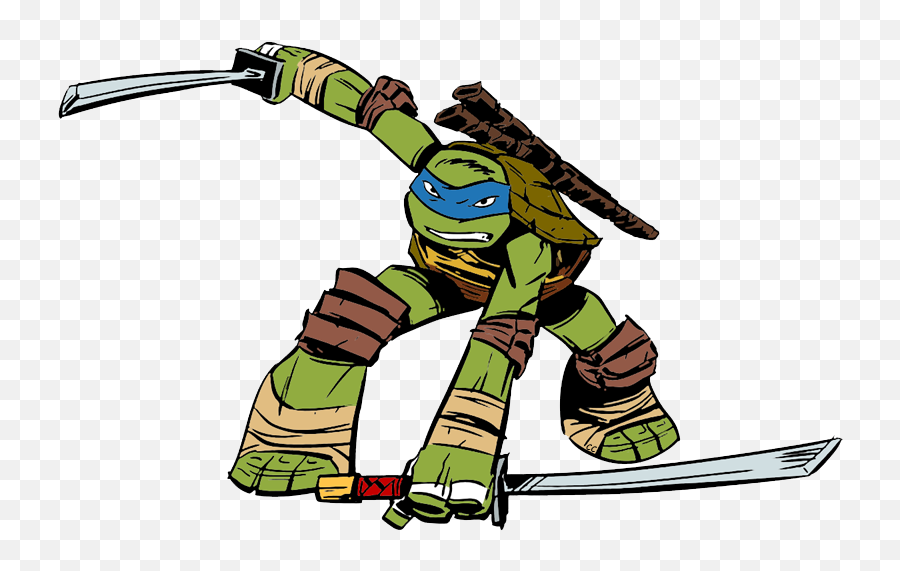 Teen Clipart Teenager Cartoon - Teenage Mutant Ninja Turtle Leonardo Cartoon Png,Teenager Png