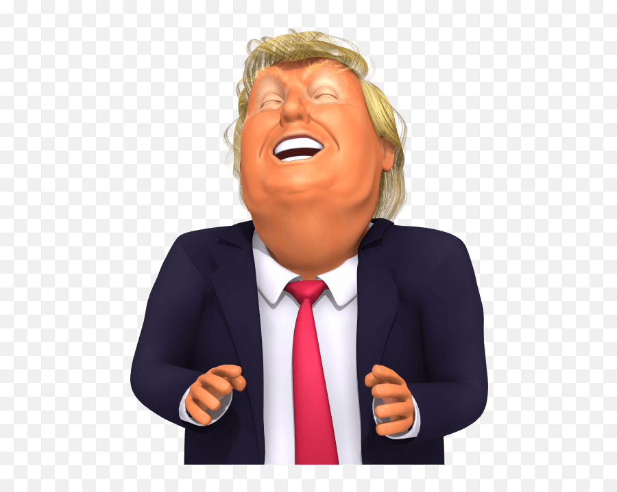 Trump Big Laugh 3d Caricature - Big Laugh Png,Laughing Png