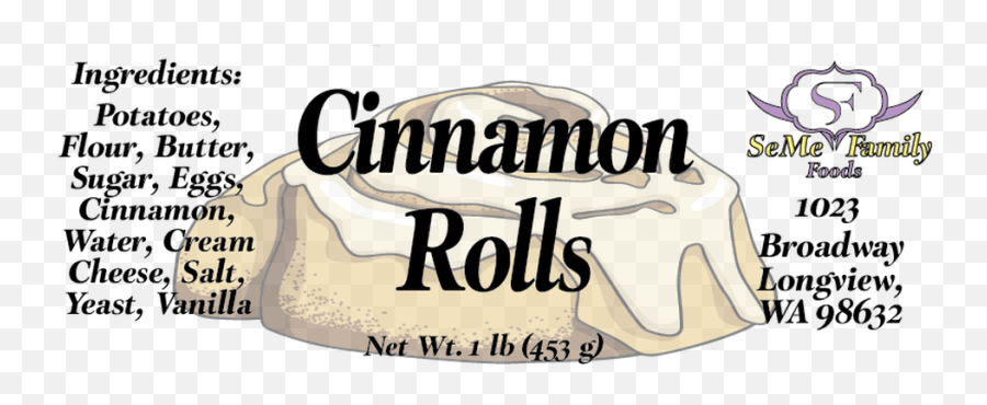Cinnamon Rolls And Caramel Semefamilyfoods - Clip Art Png,Cinnamon Roll Png