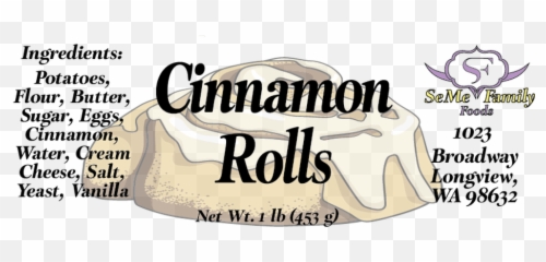 Cinnamon Rolls And Caramel Semefamilyfoods - Clip Art Png,Cinnamon Roll Png