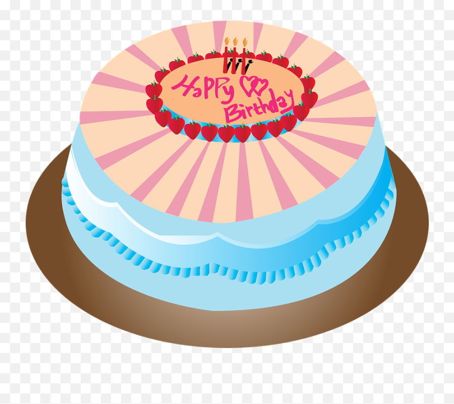 Cake Birthday Happy - Free Vector Graphic On Pixabay Cake Clipart Png 10th Birthday,Happy Birthday Cake Png