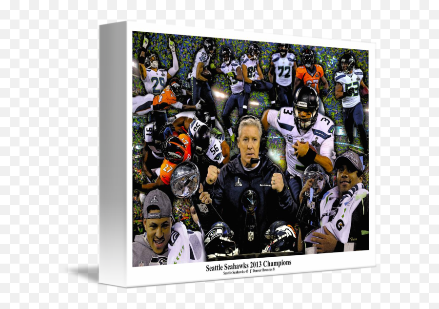 Seattle Seahawks Nfl Fooball Super Bowl Champions By Rich Image - Player Png,Seattle Seahawks Png