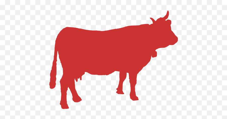 Red Number 2 And Cow Png U0026 Free Cowpng - Silhouette Cow Png,Minecraft Cow Png