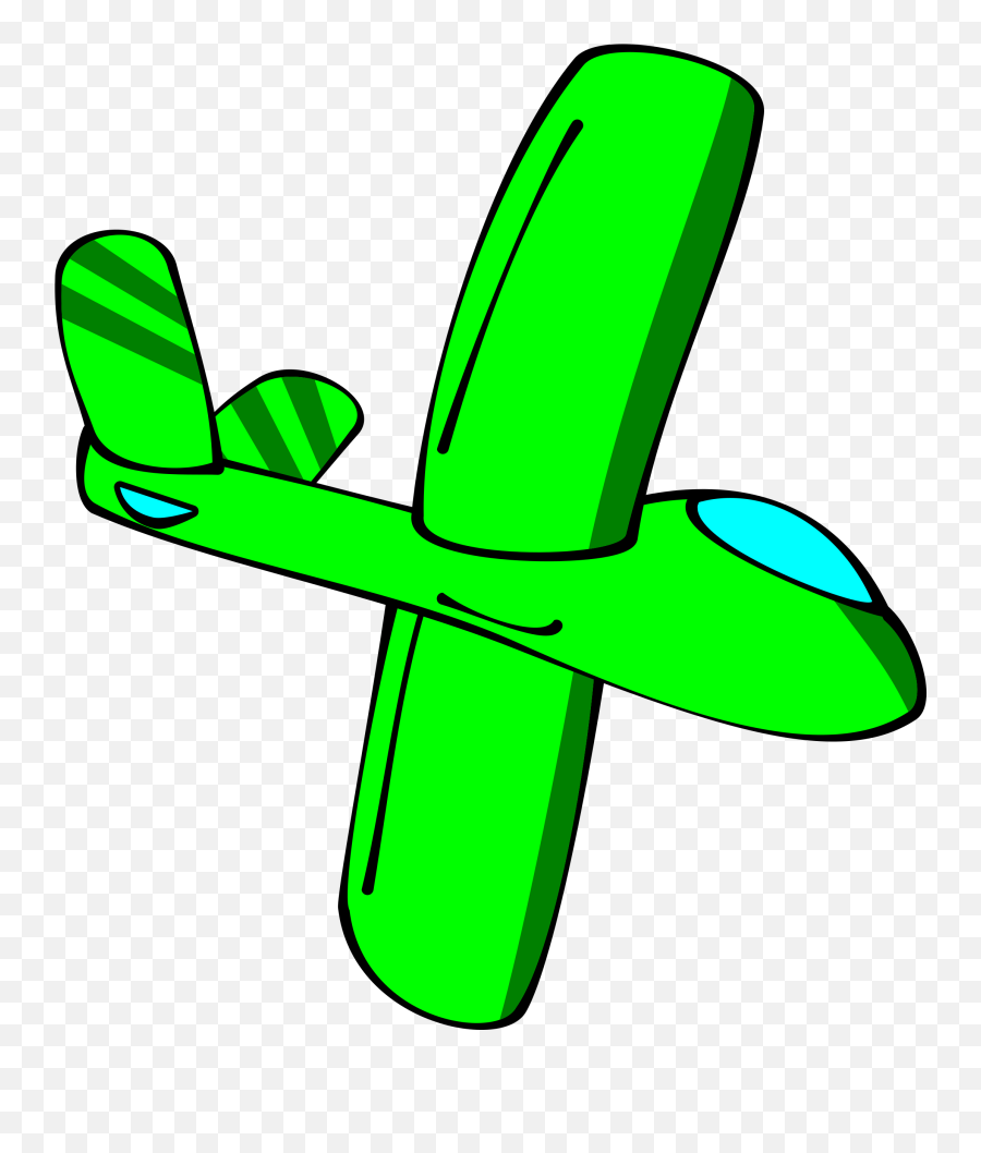 Green Plane Cartoon Png Full Size Download Seekpng - Cartoon Glider,Cartoon Plane Png