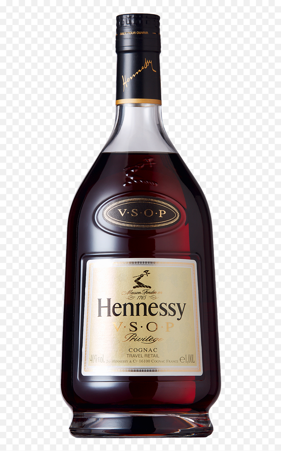 Hennessy Vsop Privilege Cognac 1l 40 - Hennessy Vsop Cognac Product Or France Travel Retail Png,Hennessy Bottle Png