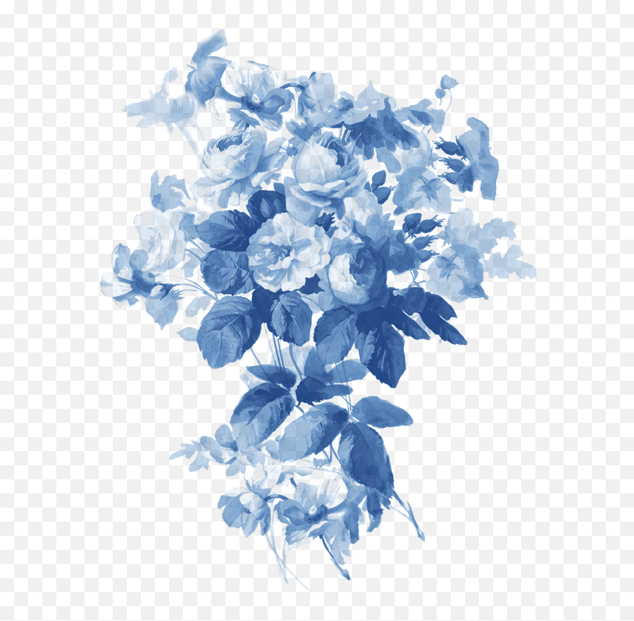 Blue Floral Png Picture Mart - Blue Flower Watercolor Png,Spring Flowers Png