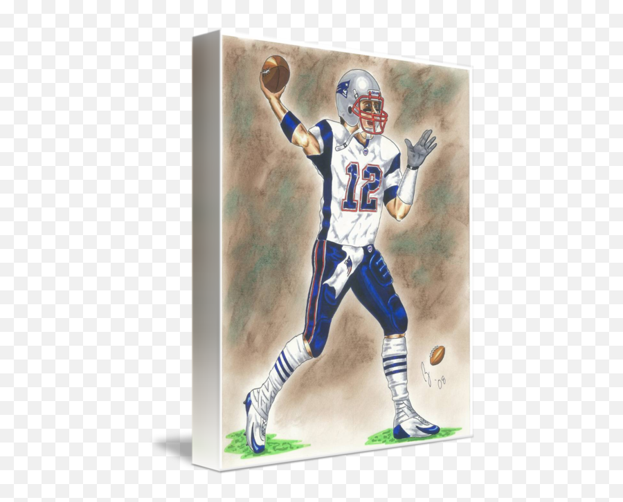 Tom Brady By Bob Downer - Realistic Tom Brady Drawing Png,Tom Brady Png