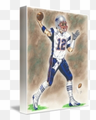 Tom Brady By Bob Downer - Realistic Tom Brady Drawing Png,Tom Brady Png